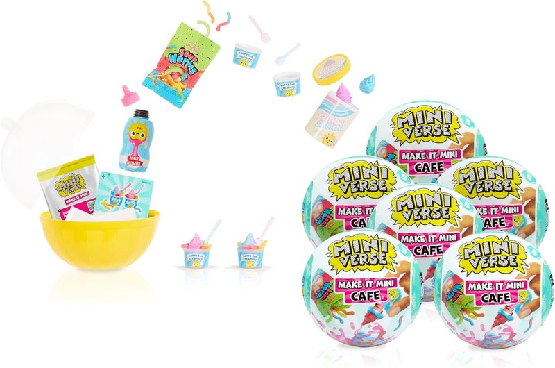 MGA's Miniverse MGA’s Miniverse Make It Mini Foods Café Series 5 Surprise, Collectible DIY Resin Snack & Dessert Replicas with Ingredients, Recipe Card, Accessories & Display, 8 to Collect- 546801 - Image 1